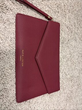 Katie Loxton Burgundy Envelope Wristlet Clutch